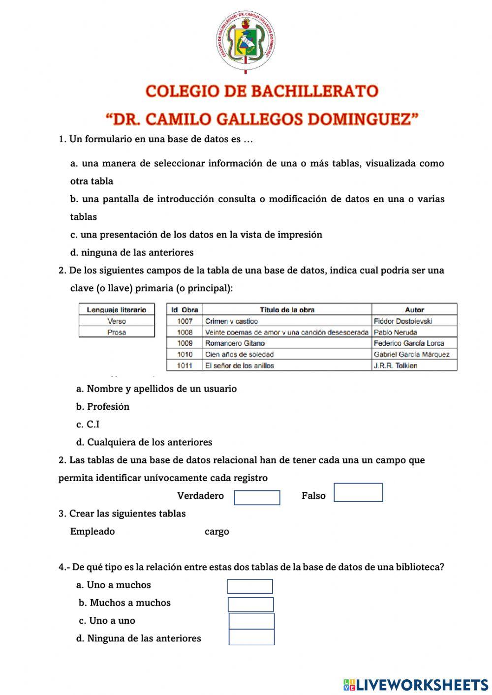Bases de Datos- Microsoft Access