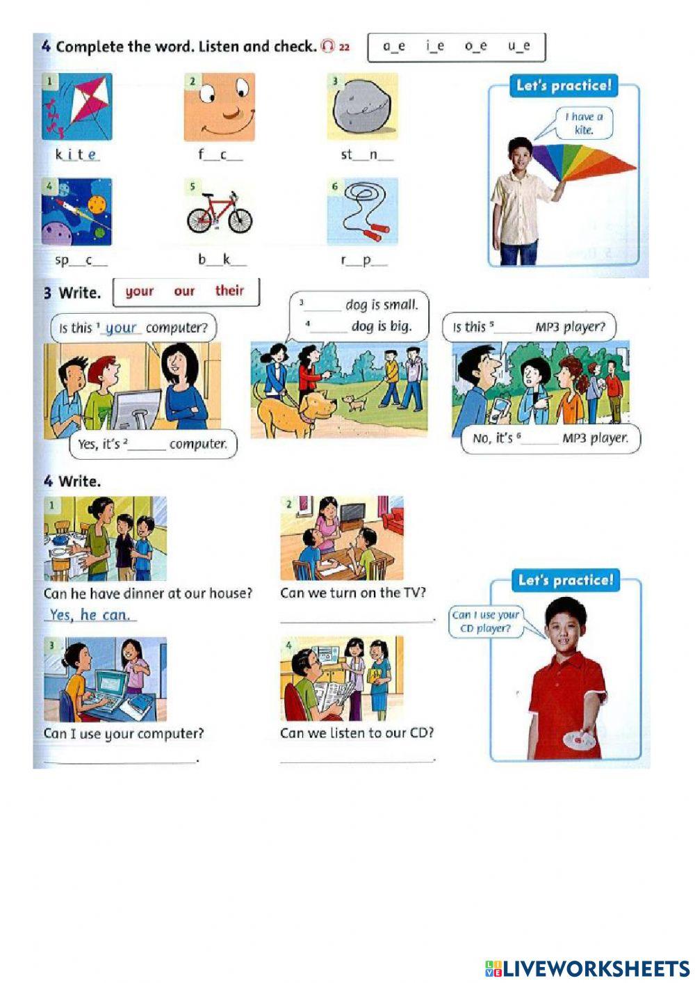 Ôn thi HK I - Anh văn lớp 4