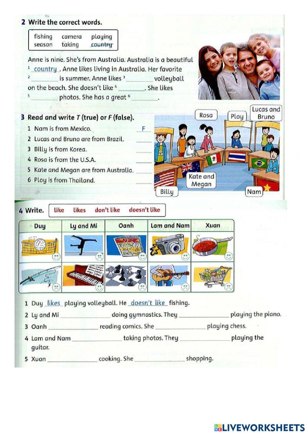 Ôn thi HK I - Anh văn lớp 4