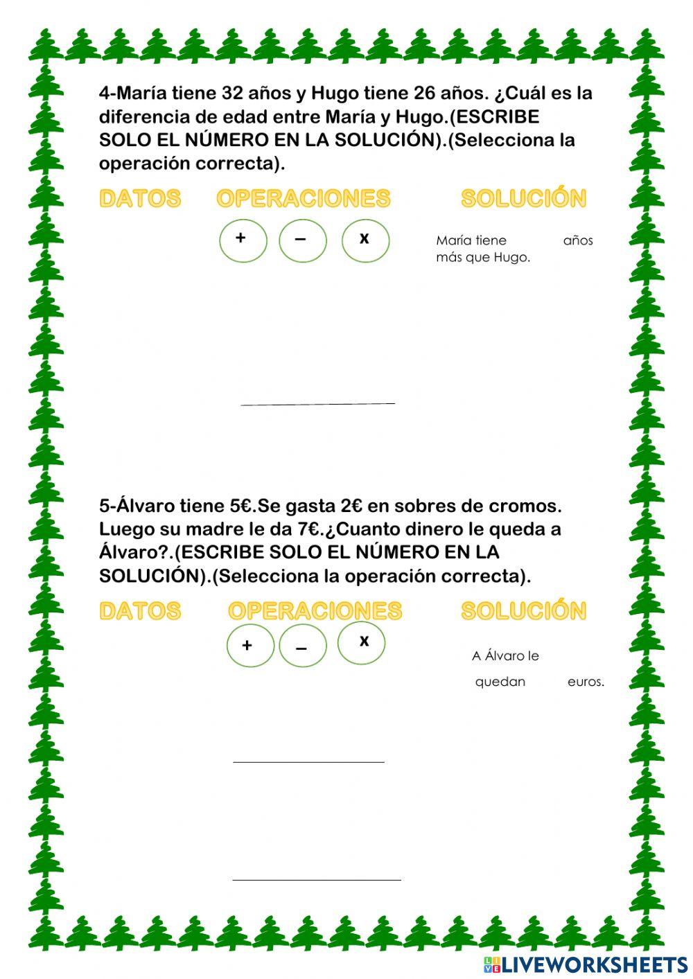 Repaso de Mates para Navidad