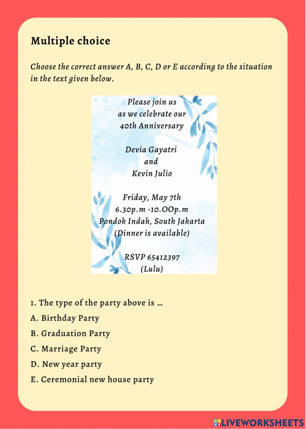 Invitation Letter