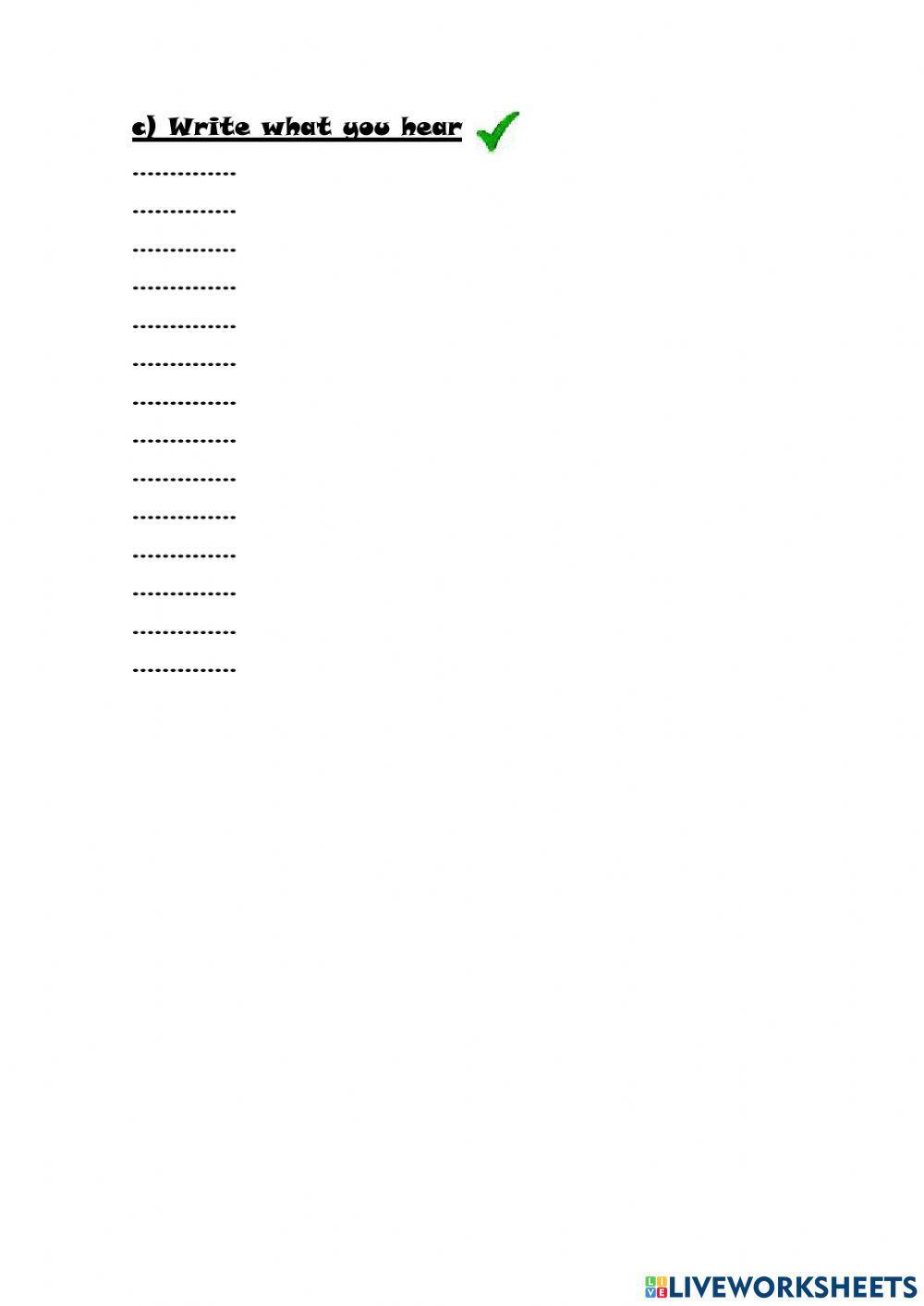 Final listening exam