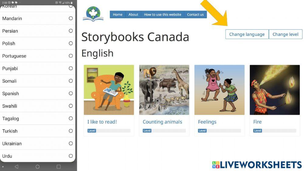 StoryBooks Canada website
