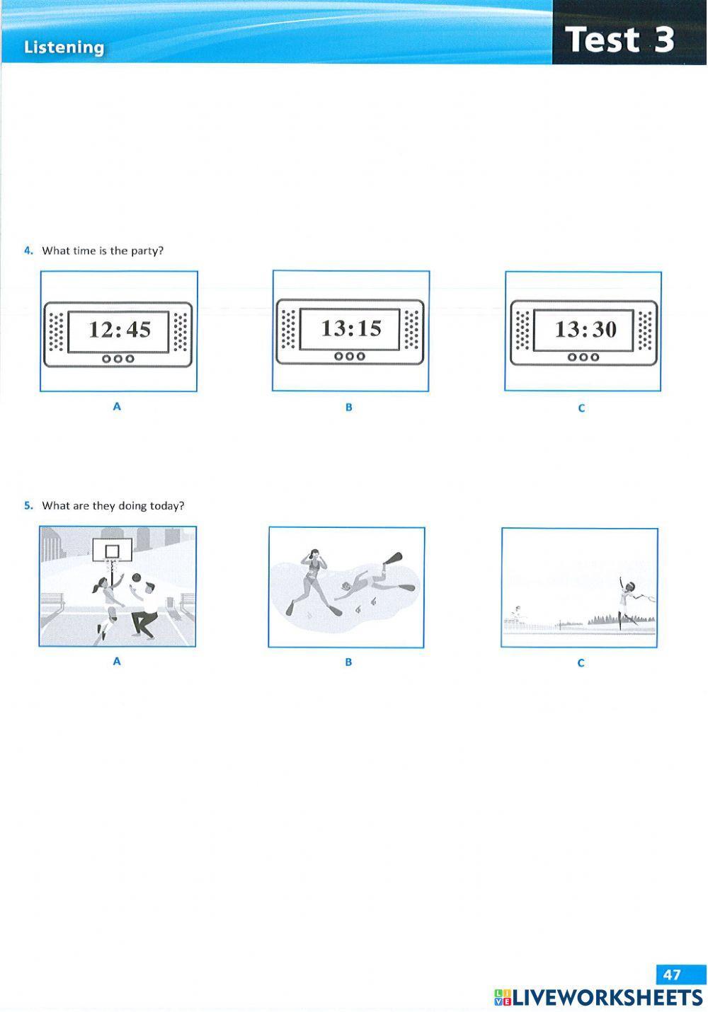 Listening ket - test 3