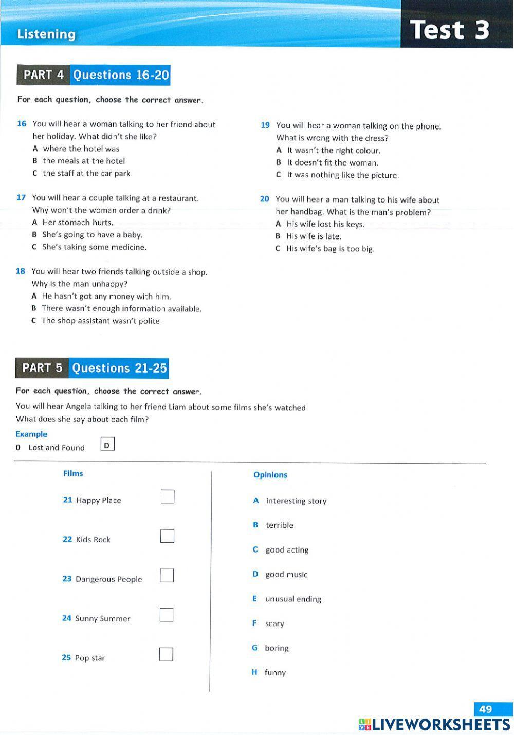 Listening ket - test 3