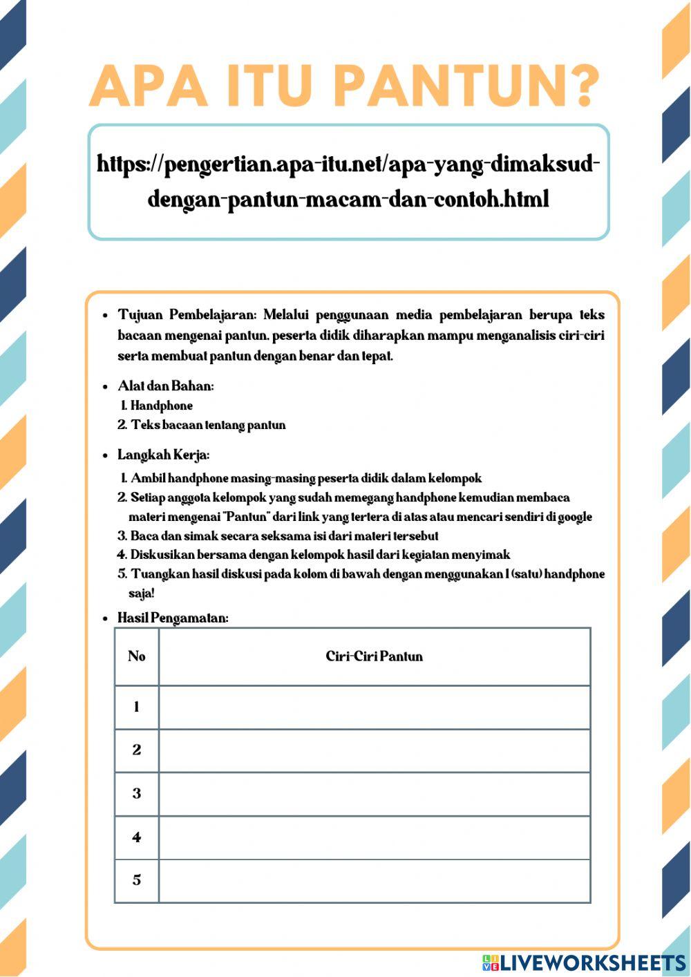 Lembar kerja peserta didik kelas 5 tema 4 SUBTEMA 2 PEMBELAJARAN 6