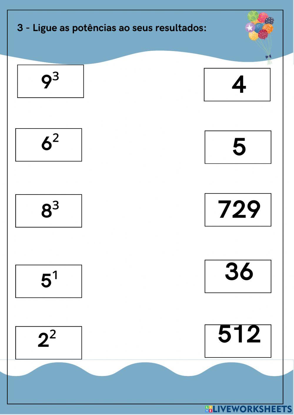 Potenciação conceitos
