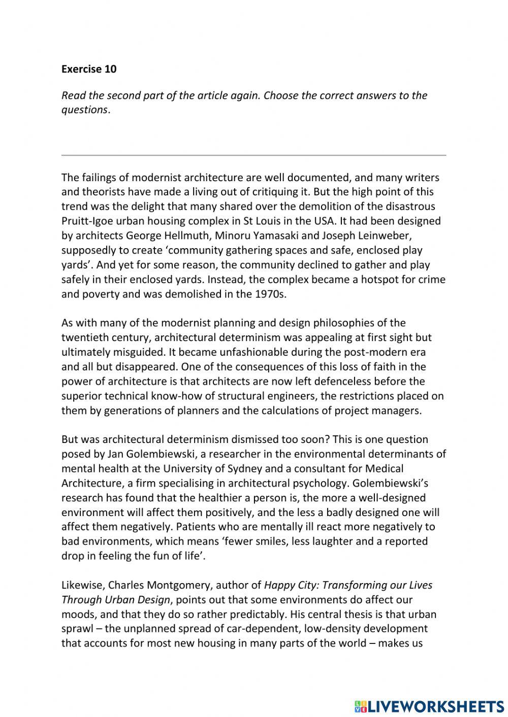 IE3, Unit 3, Reading, Exercise 10