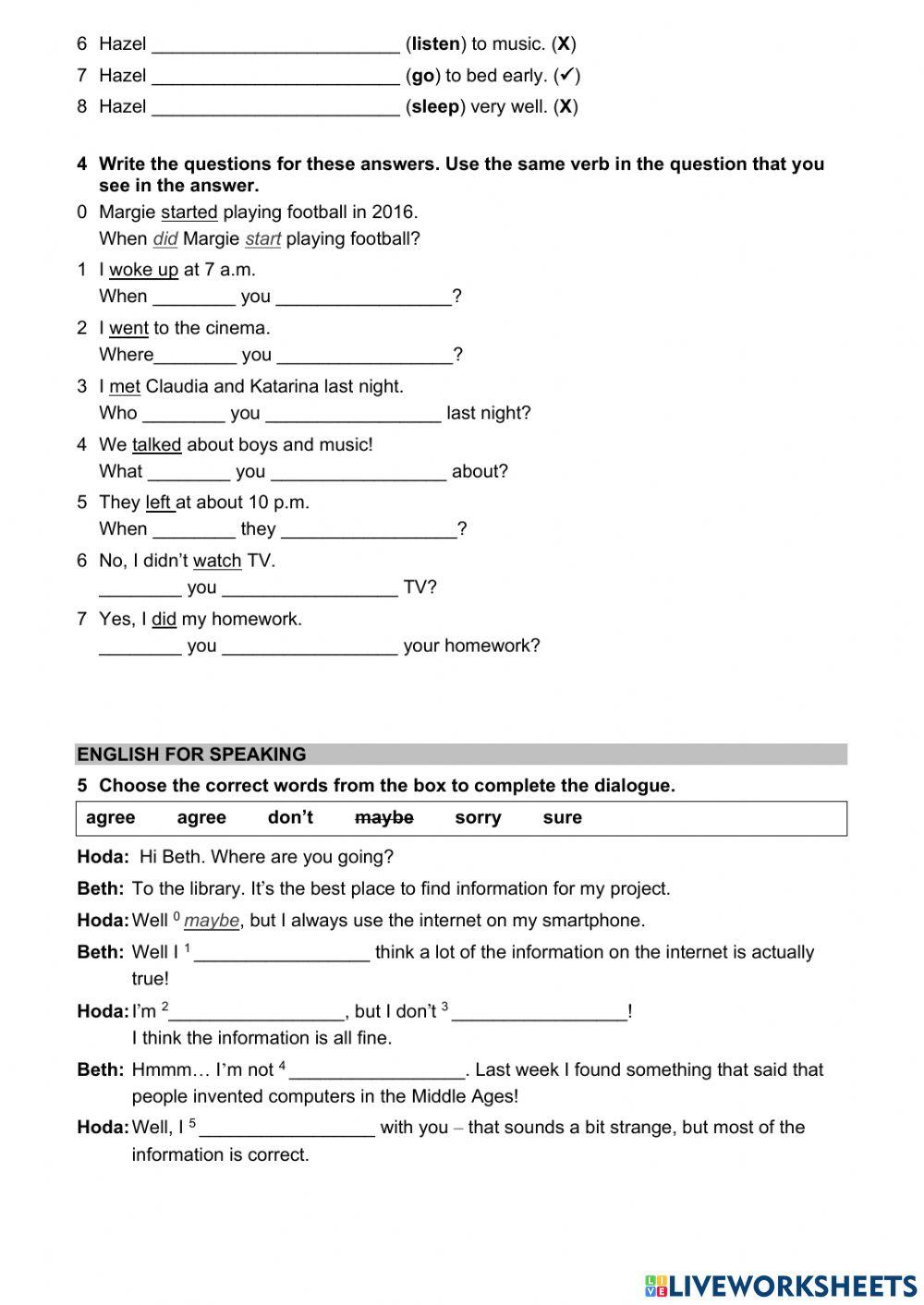 WW 1 Unit 7 language