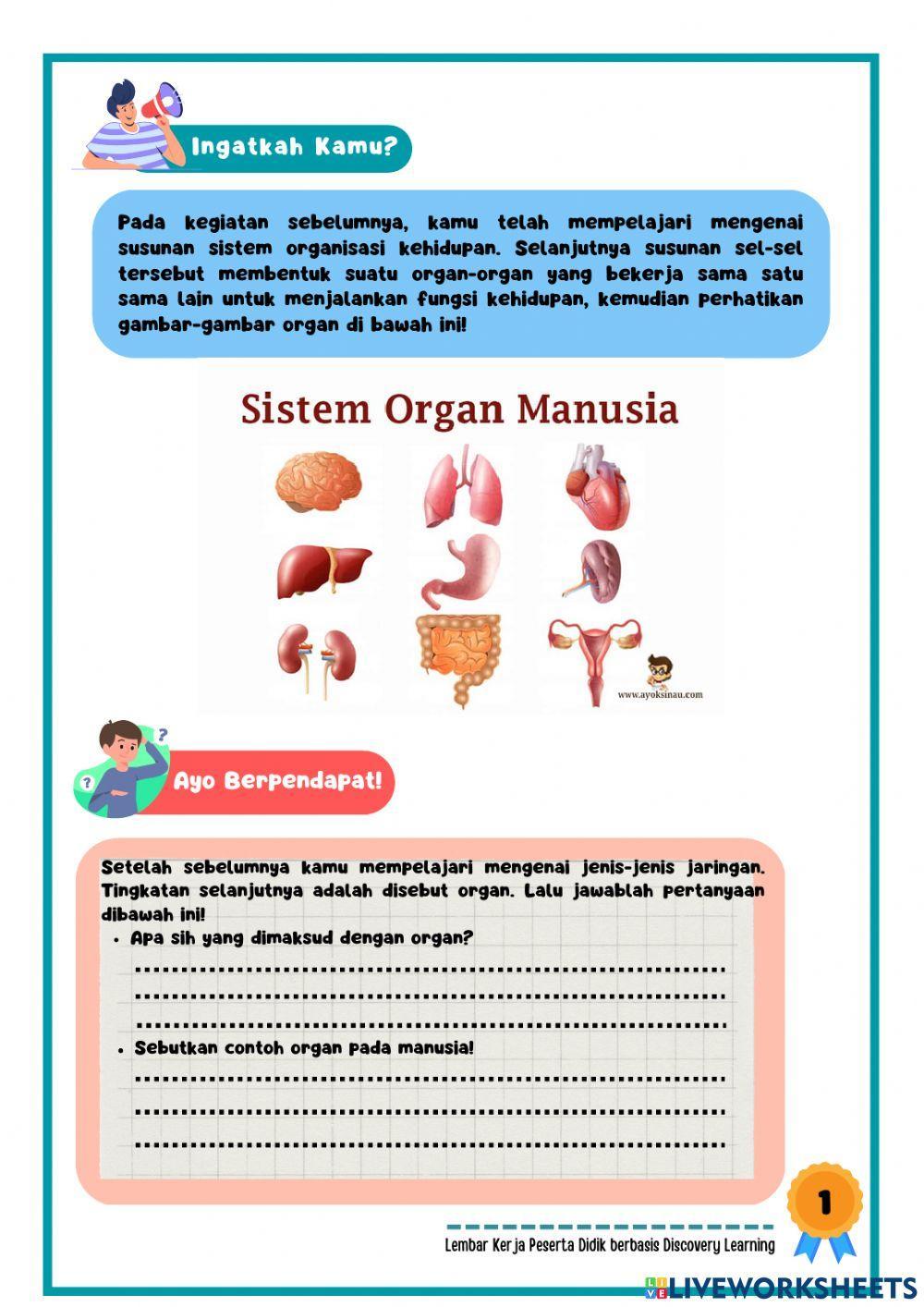 Kegiatan 4 LKPD berbasis Discovery Learning Sistem Organisasi Kehidupan