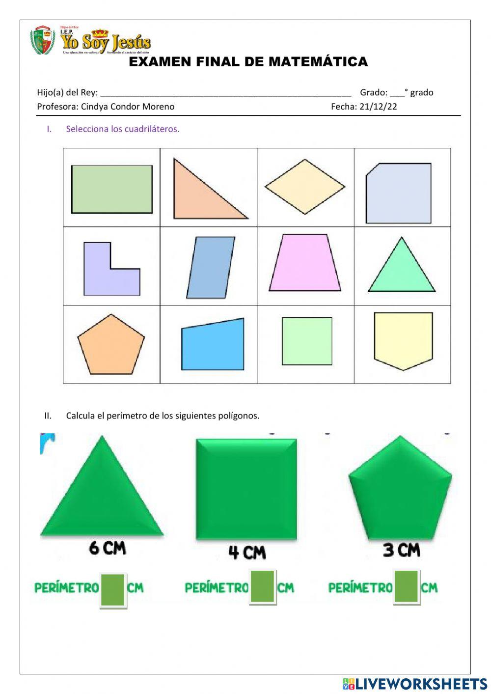 Evaluación de razonamiento matemático