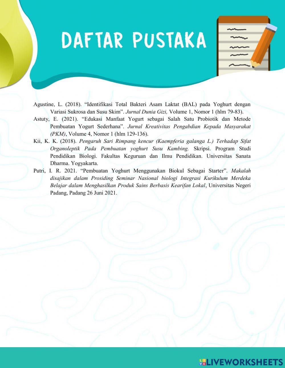 E-lkpd bioteknologi pangan-yoghurt jamu beras kencur