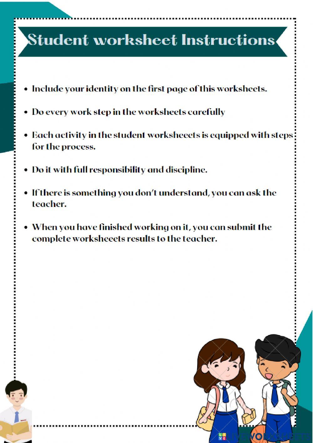 Procedure text worksheets