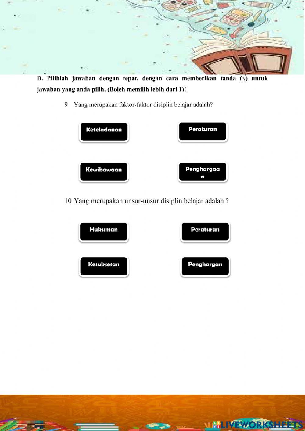 LKPD Materi Disiplin Belajar