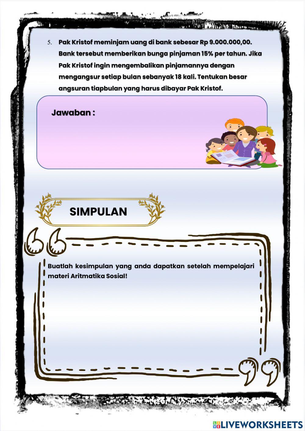 Tuayu Chandy Pradha-Aritmatika Sosial