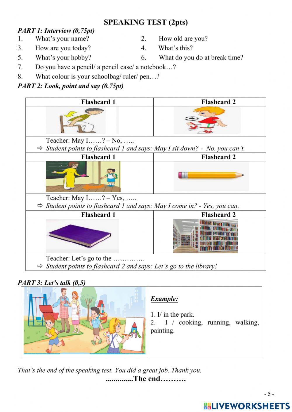 TEST TERM 1 - Grade 3 No4