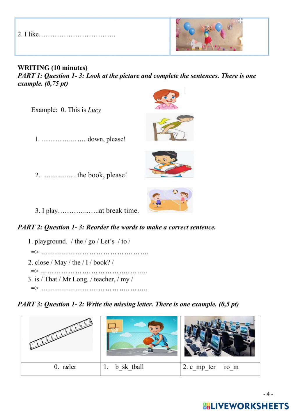 TEST TERM - Grade 3 No2