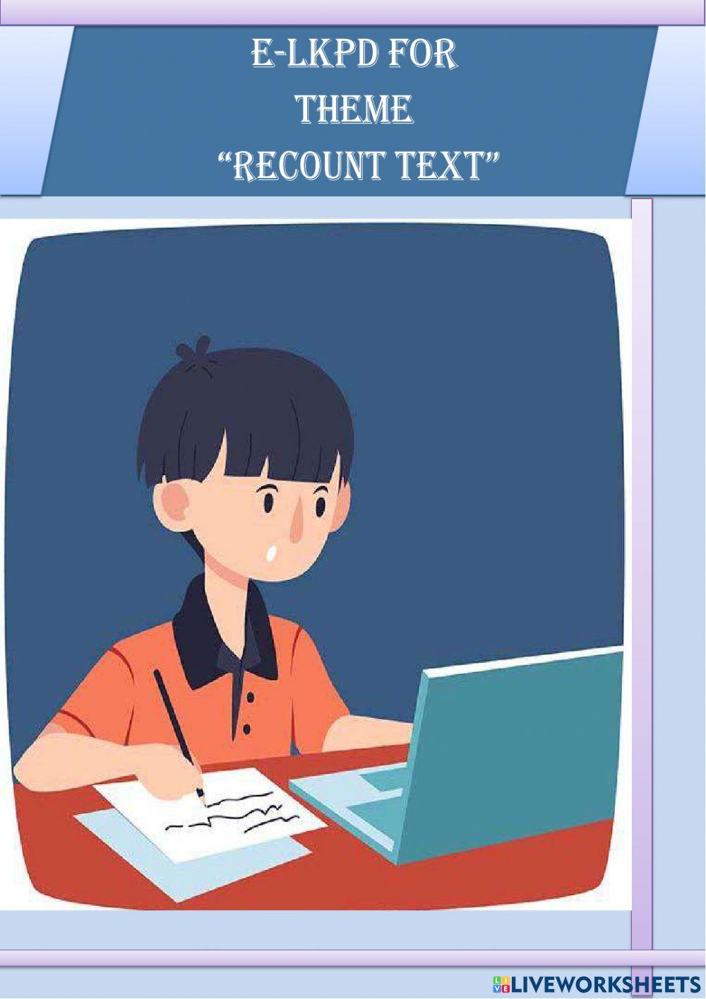 Recount text