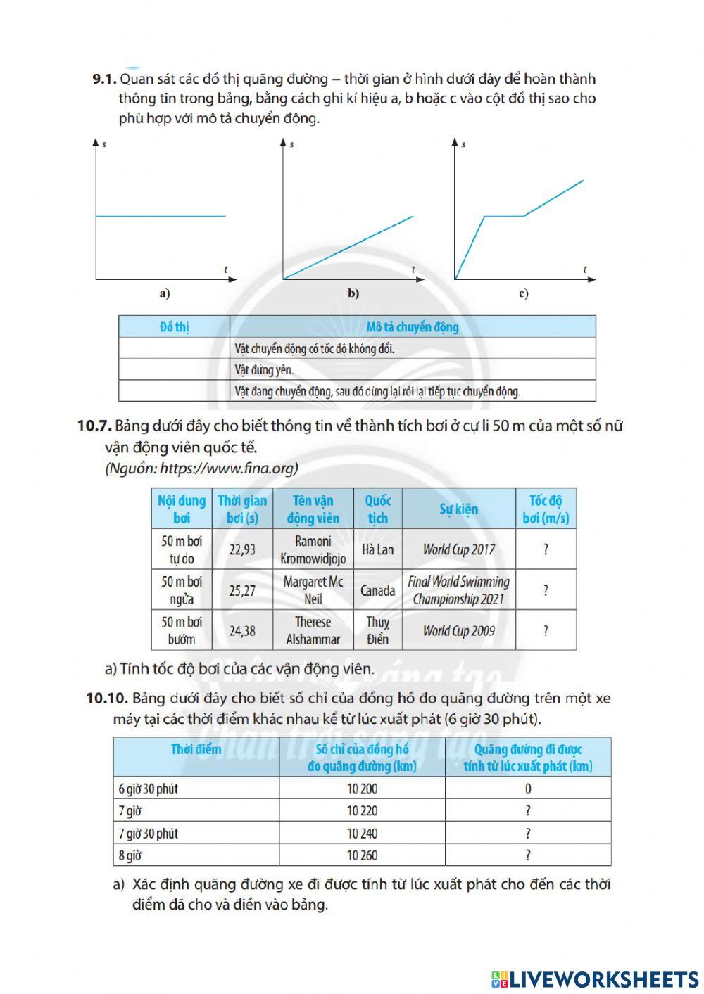 Lớp 7 - KHTN - Ôn thi HK I