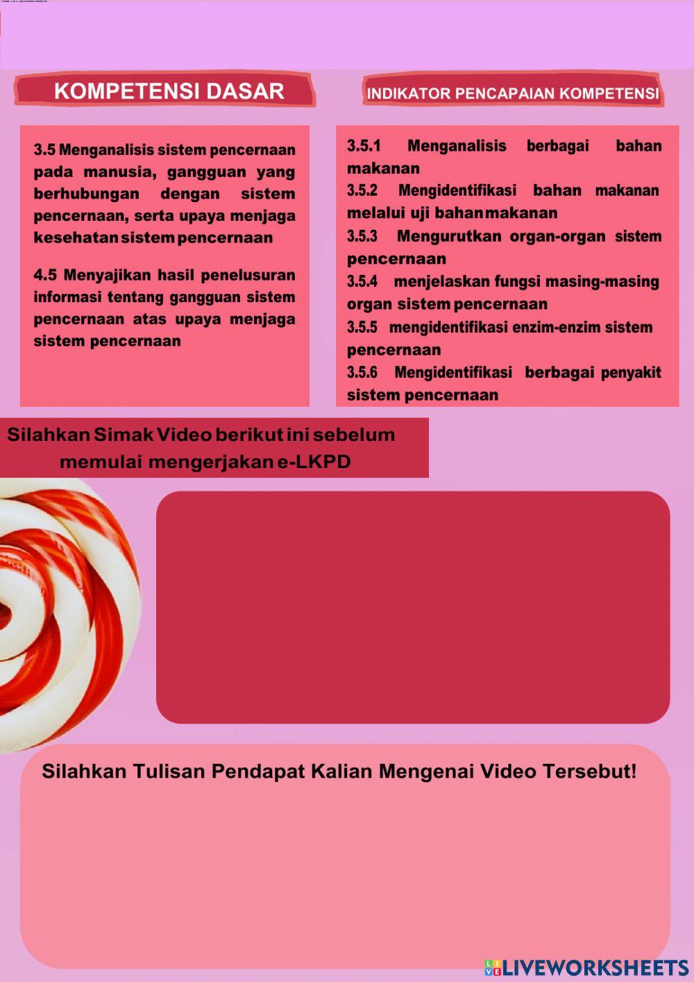 Lkpd sistem pencernaan smp kelas 8