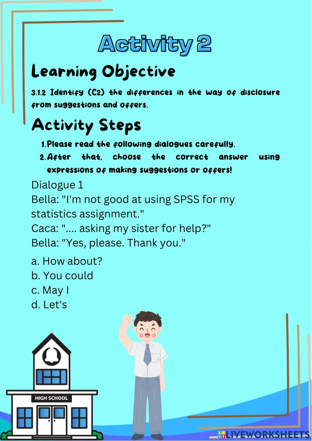 Suggestions and Offers