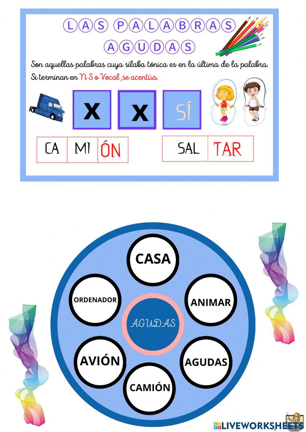PALABRAS AGUDAS (Con explicación)