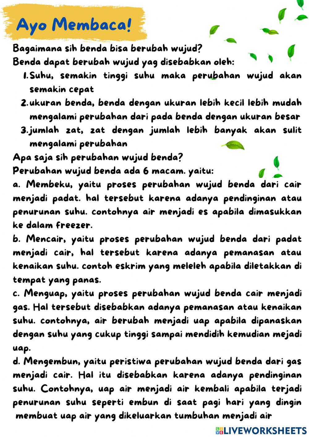 Perubahan wujud zat (2)