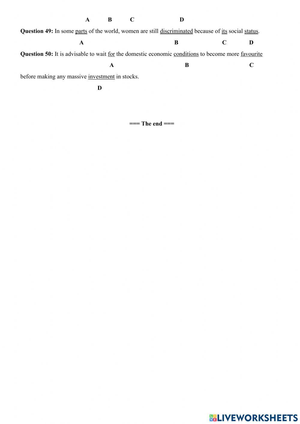 Đề thi cuối kỳ 1 - năm học 22-23