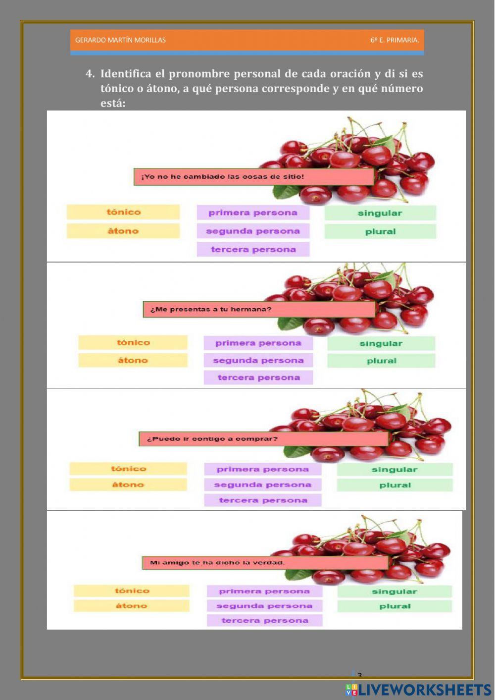 Taller de gramática. Ficha 5.