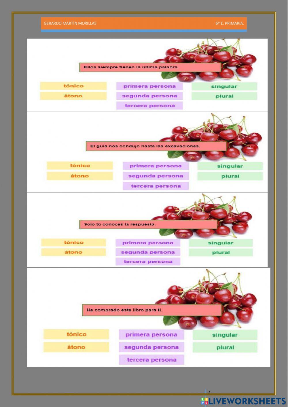 Taller de gramática. Ficha 5. Taller de gramática. Ficha 5.