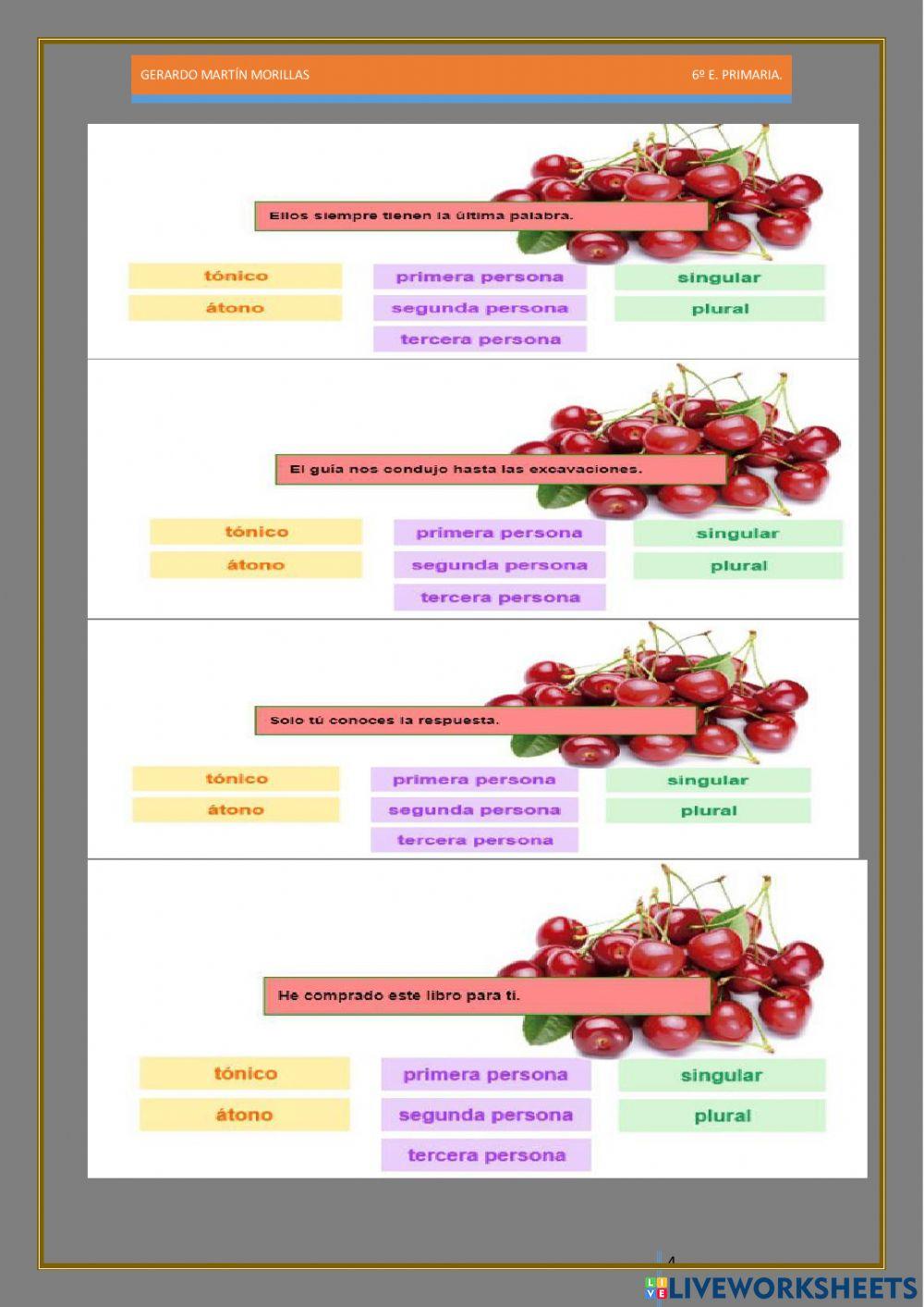 Taller de gramática. Ficha 5.