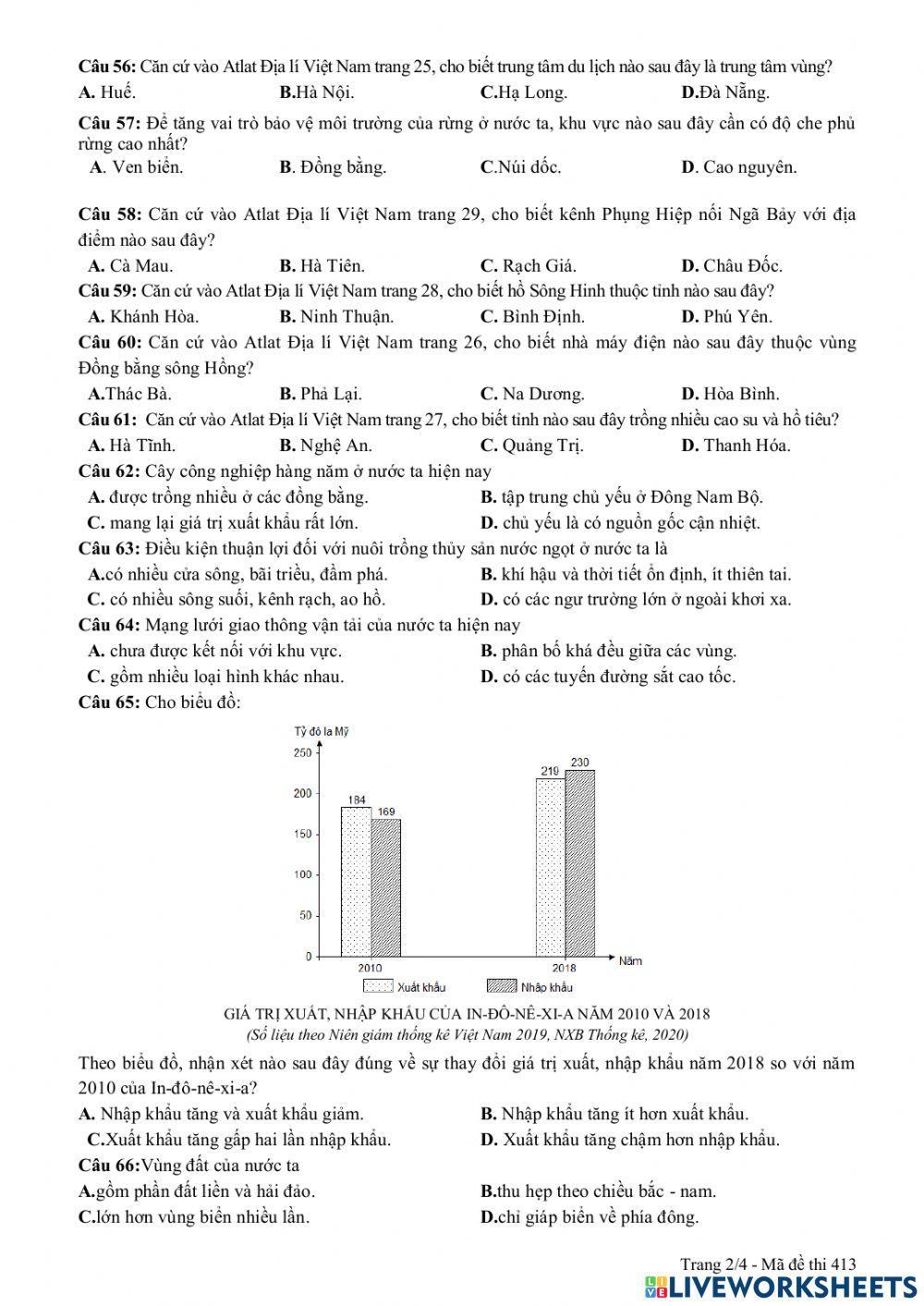 Thi khảo sát cuối kì i