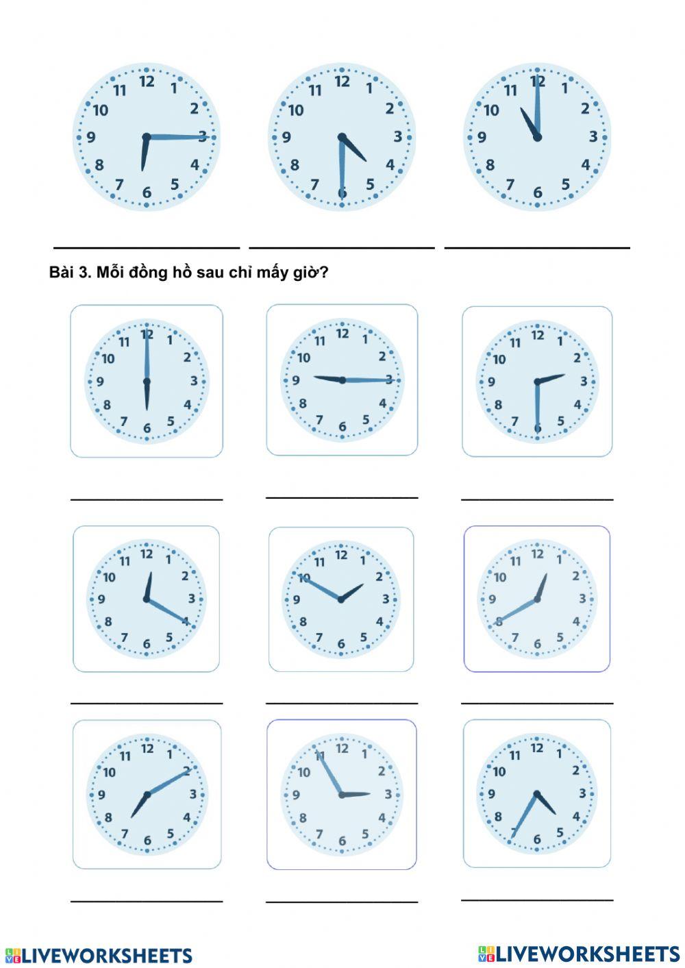 Bài tập thời gian