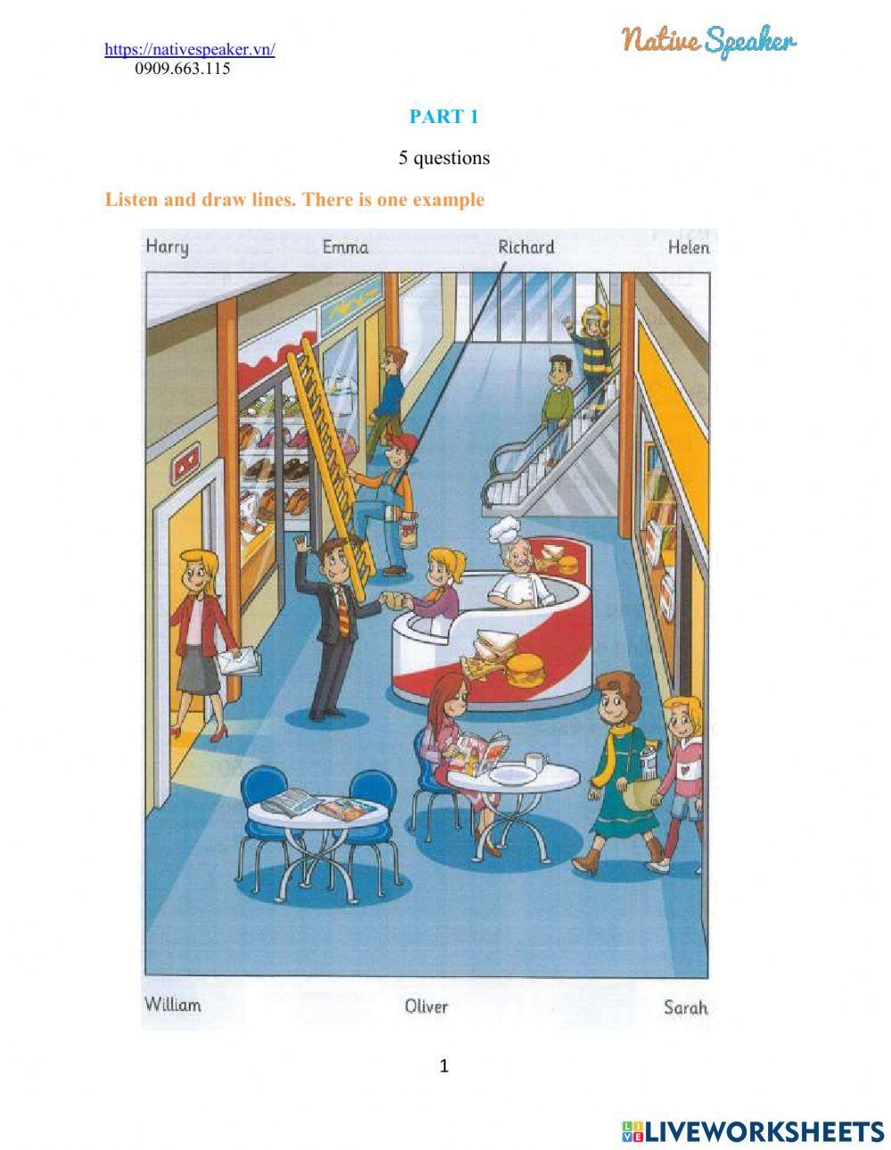 Listening 1 practice test 3