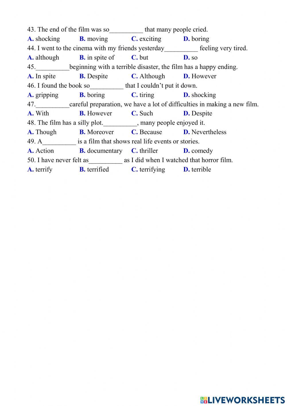 English 7 unit 8- practice 4