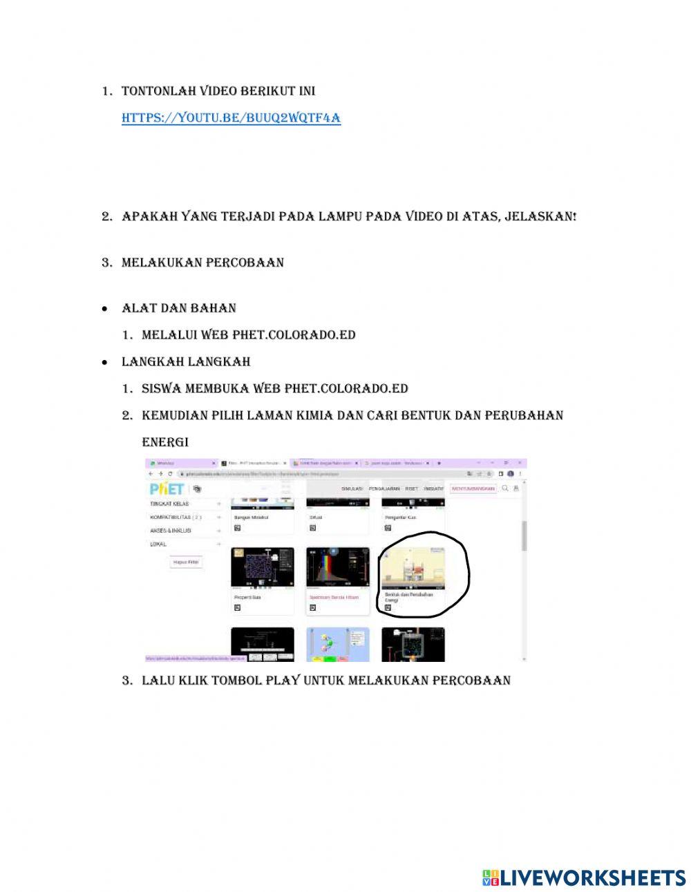 Mengubah energi gerak, air, surya, dan uap menjadi listrik