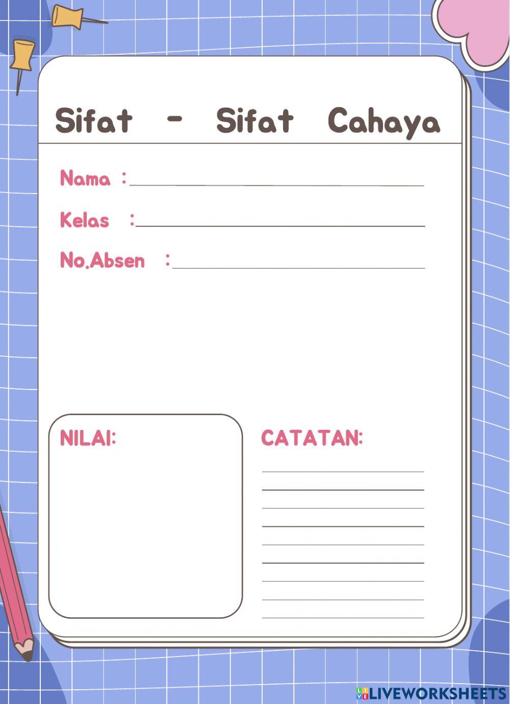 Lkpd Sifat-Sifat Cahaya