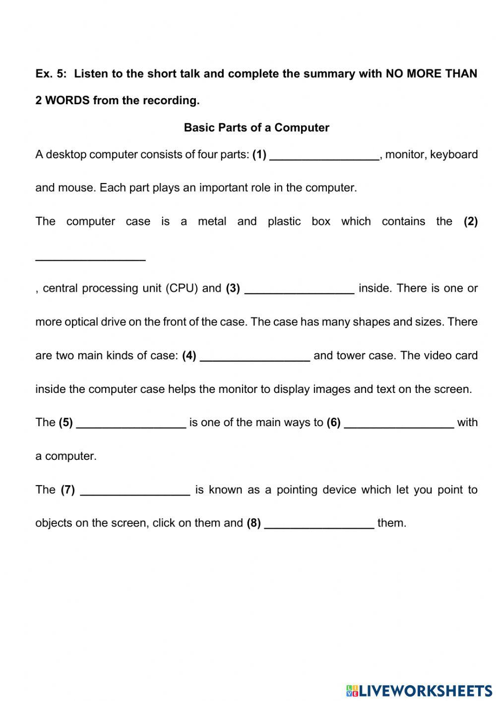 Listening OT DT3 Final 2 Online Exercise For Live Worksheets listening-ot-dt3-final-2-online-exercise-for-live-worksheets