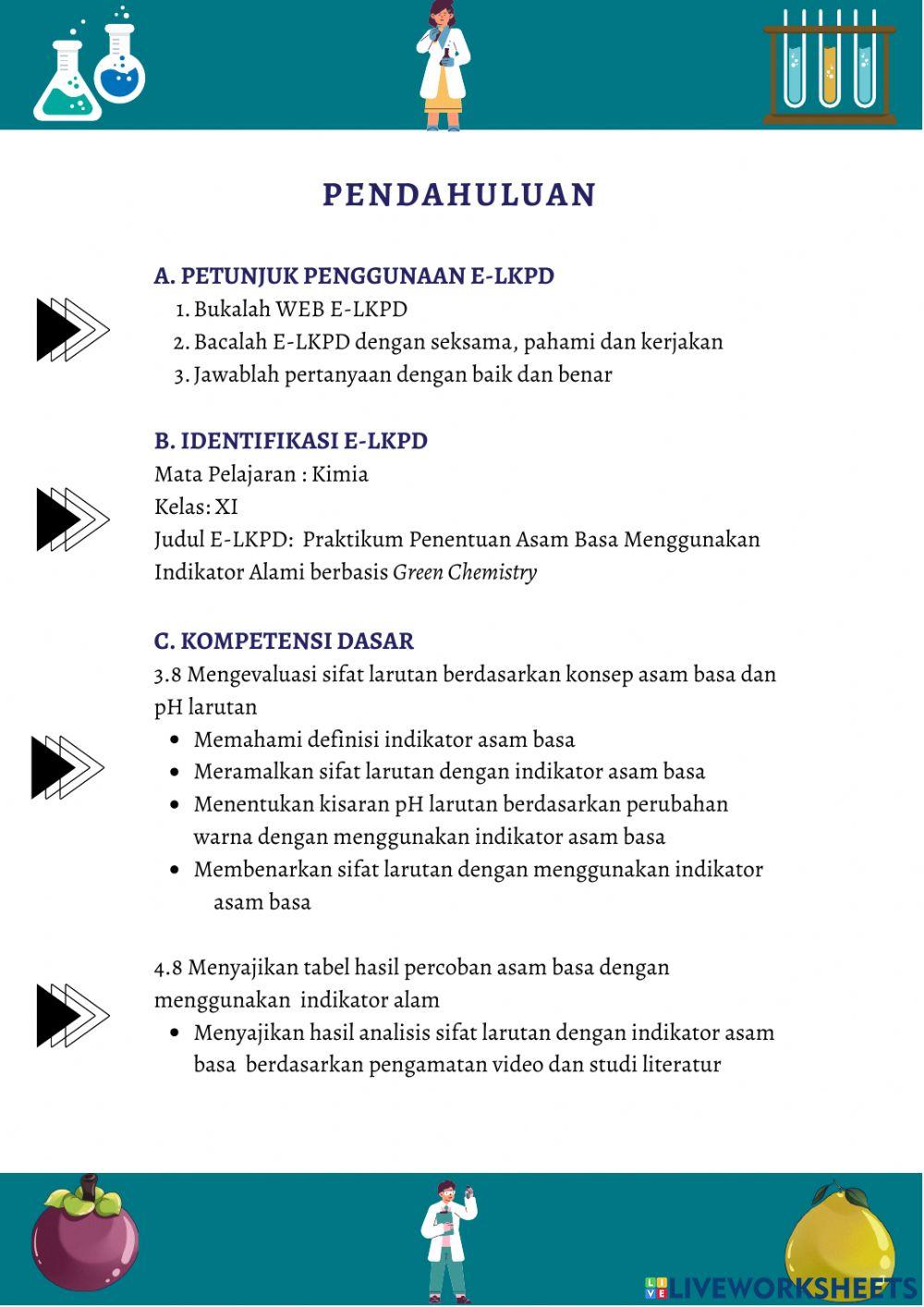 LKPD Praktikum Asam Basa Berbasis Green Chemistry