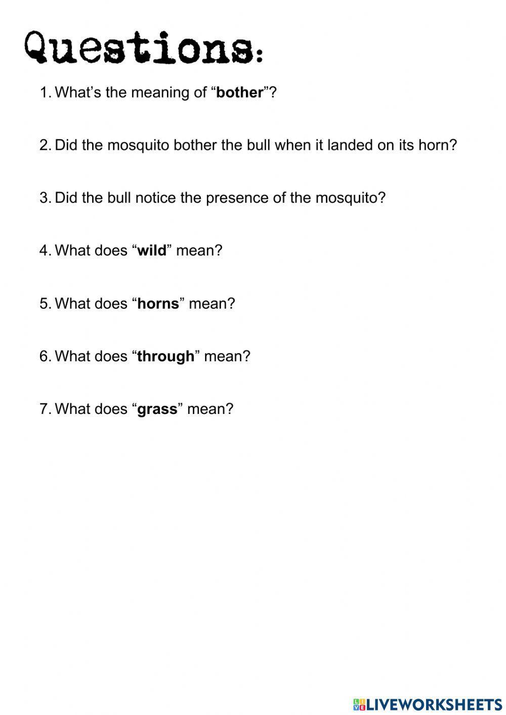 Reading comprehension