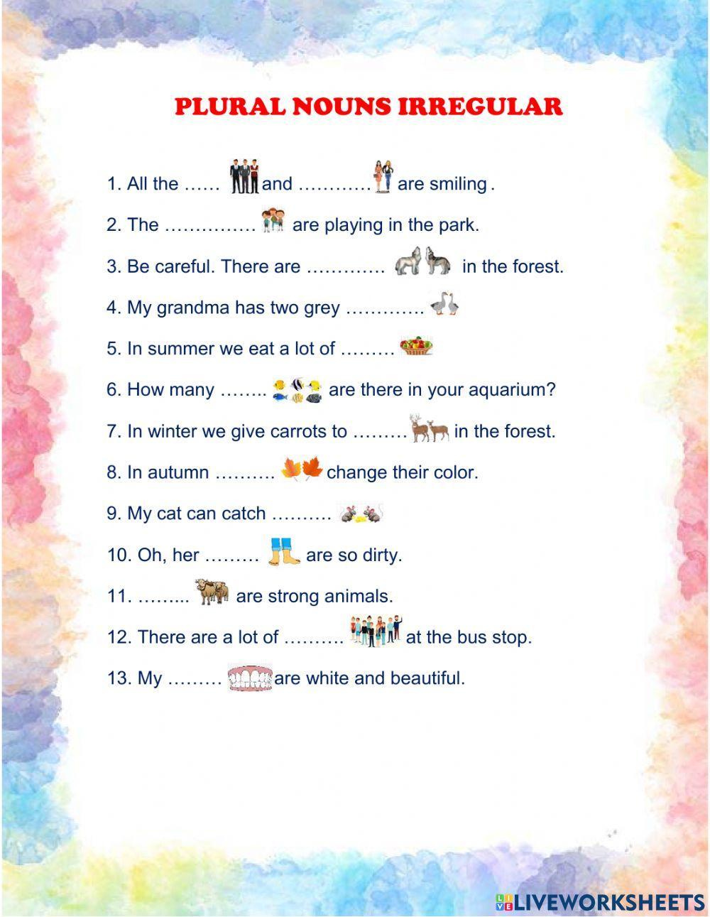 Irregular Plural Nouns