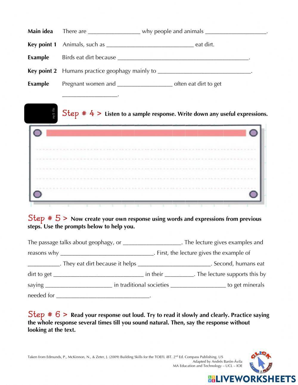Speaking Ex. - TOEFL (Questions 3-4)