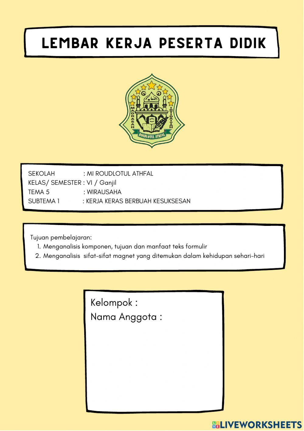 Pertemuan 2 tema 5 subtema 1