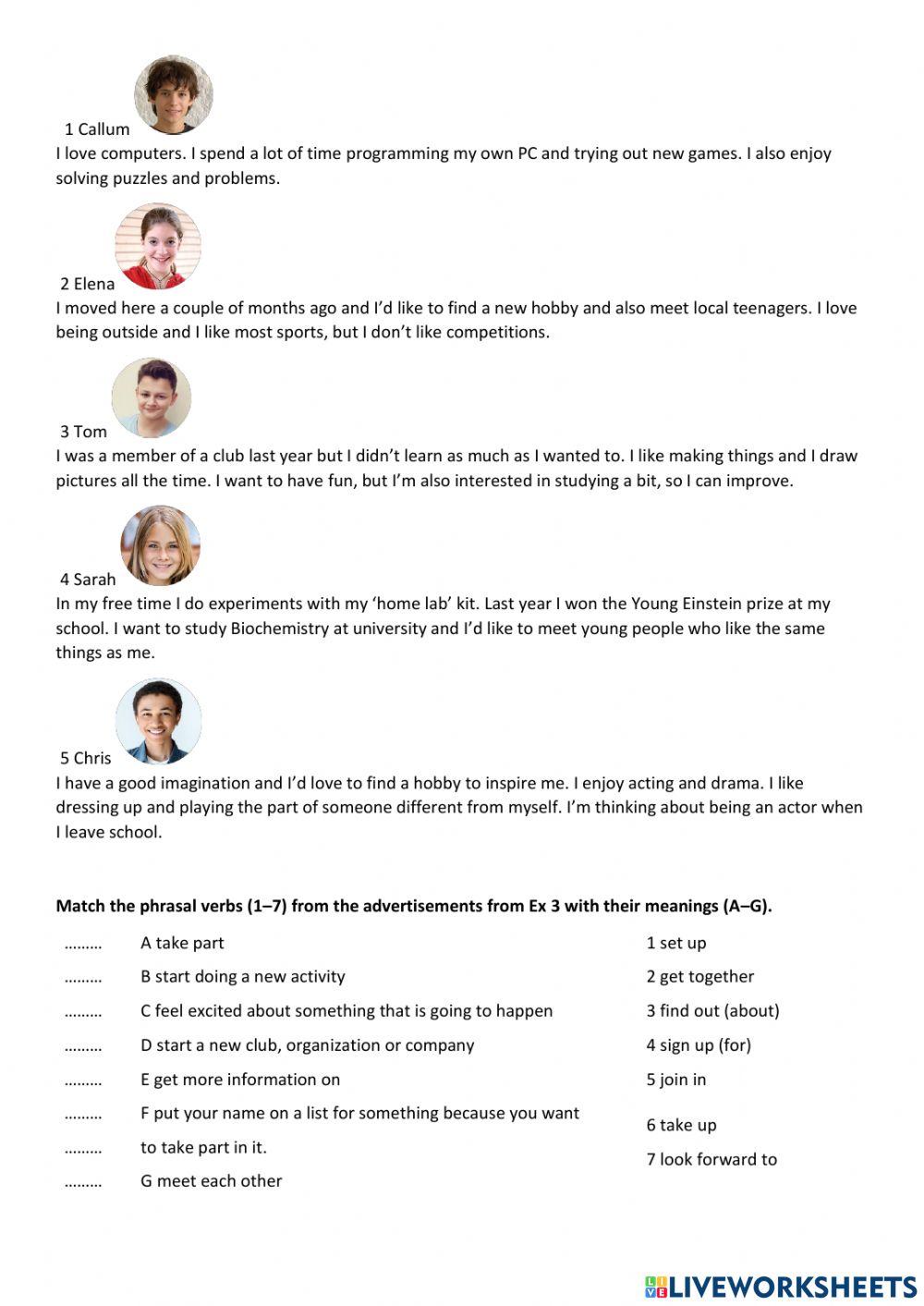 READING - MATCHING ADs