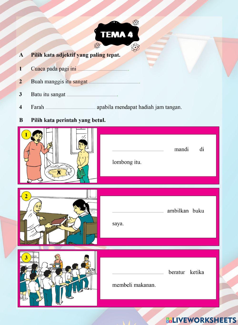 Tutor Sukses 2023-24 Bahasa Melayu Tahun 1 - Tema 4
