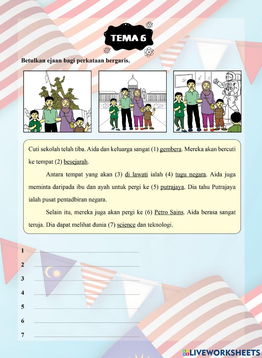 Tutor Sukses 2023-24 Bahasa Melayu Tahun 1 - Tema 6