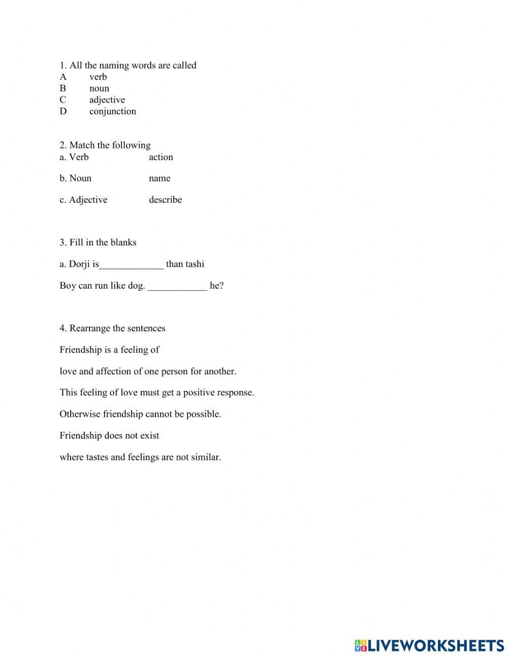 Worksheet