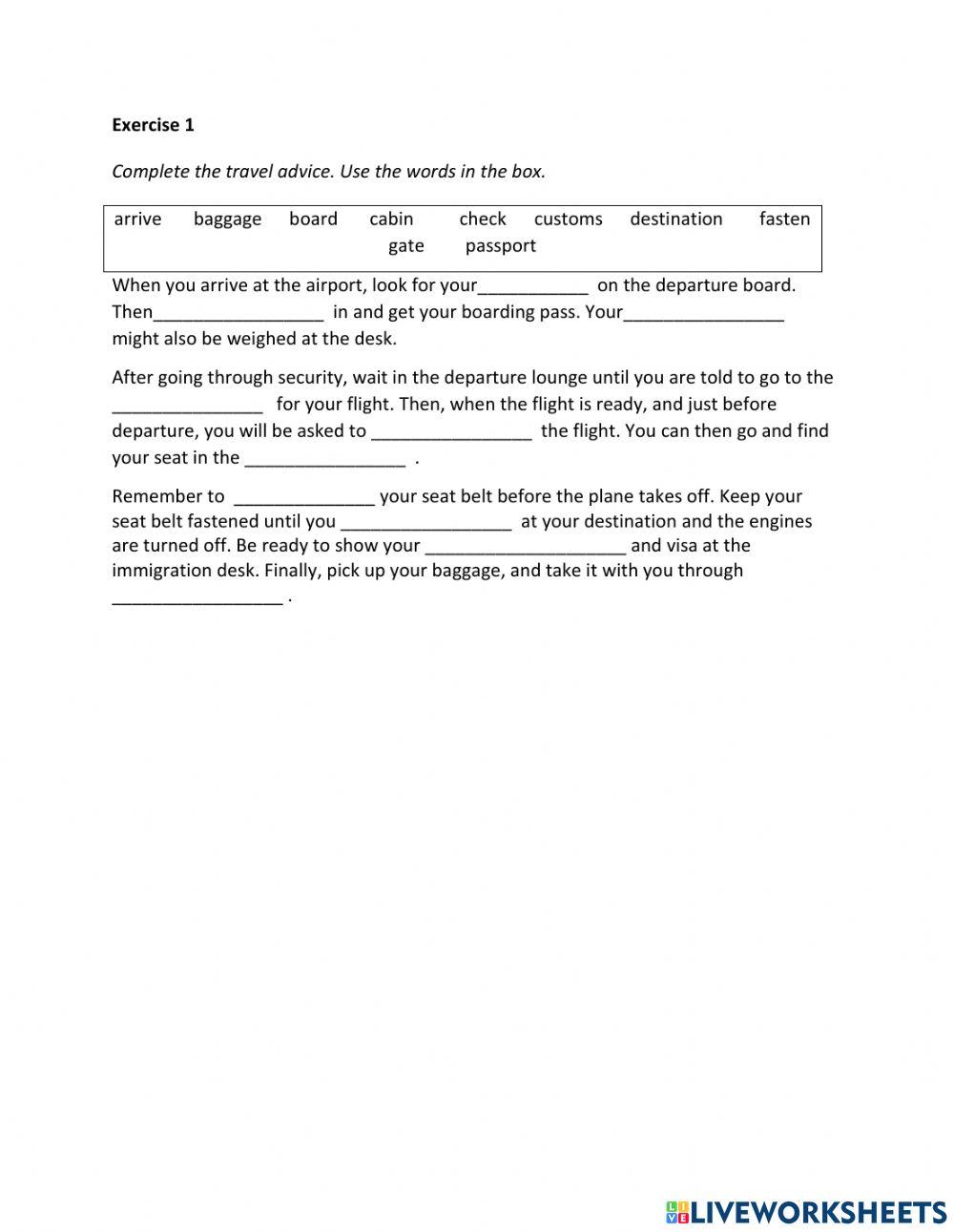 IE2, Unit 4, Vocabulary & Grammar, Exercise 1