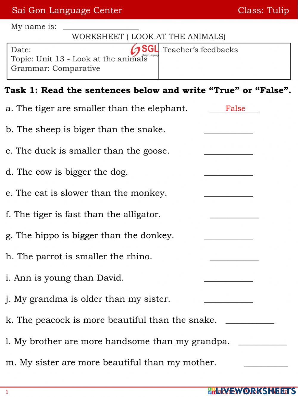 Look at the animals!