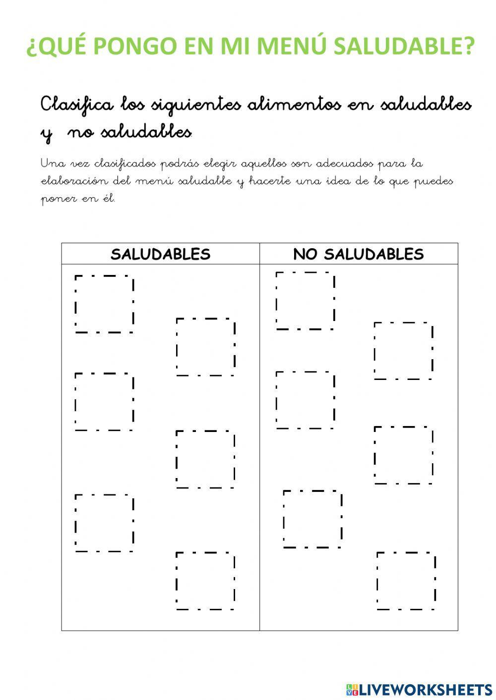 ¿Qué pongo en mi menú saludable?